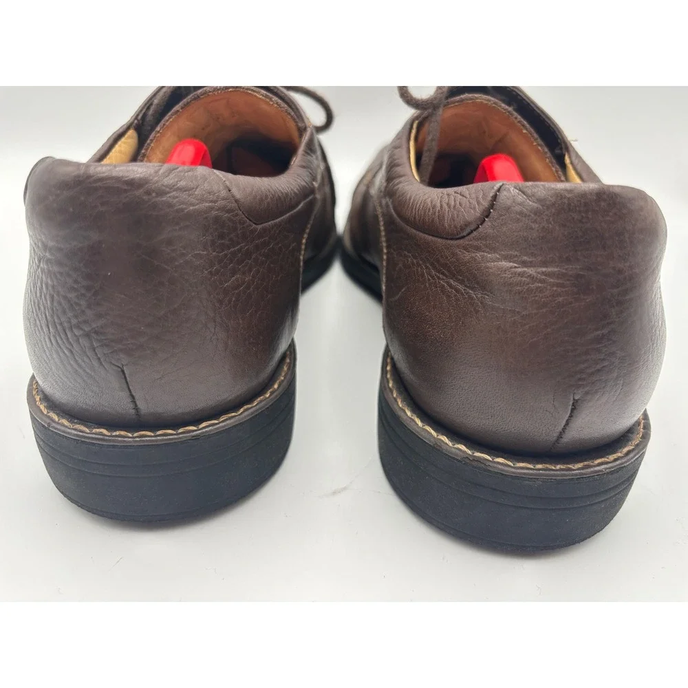 Sandro Moscoloni Men's Brown Leather Cap-Toe Derby Shoes Size 14 Made in Brazil